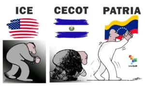 caricatura liberacion cecot