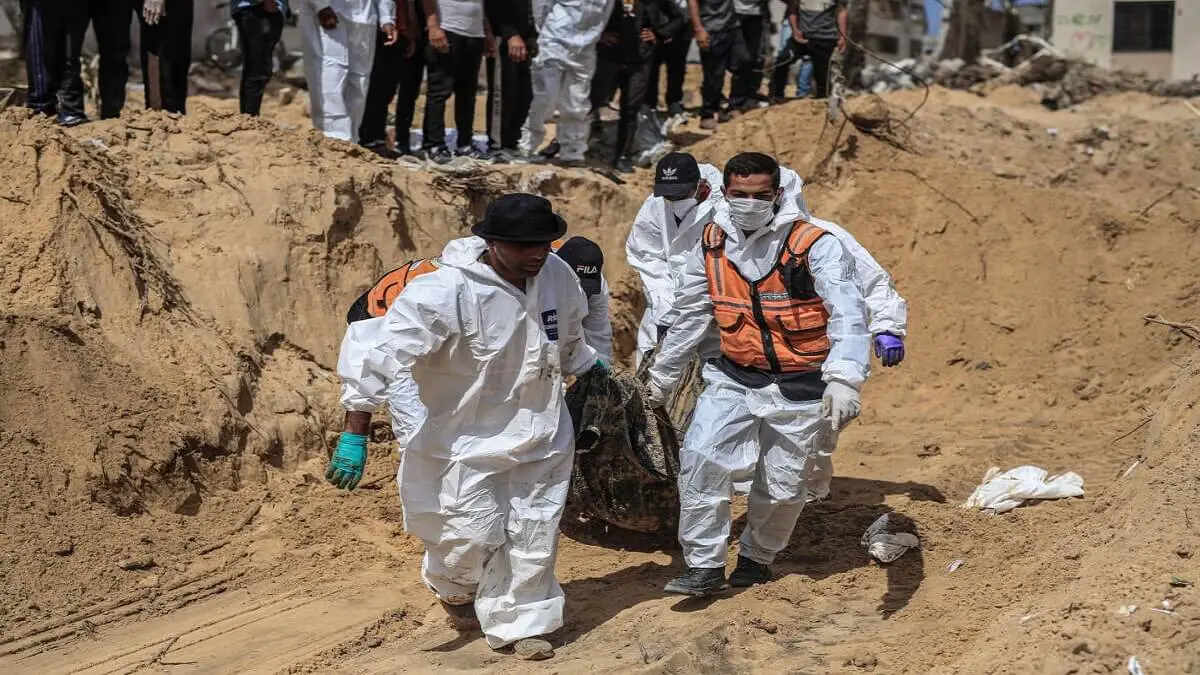 Más de 20 palestinos mueren por inhalación de gases lacrimógenos disparados por fuerzas israelíes 1 gaza khan younis 4.jpg