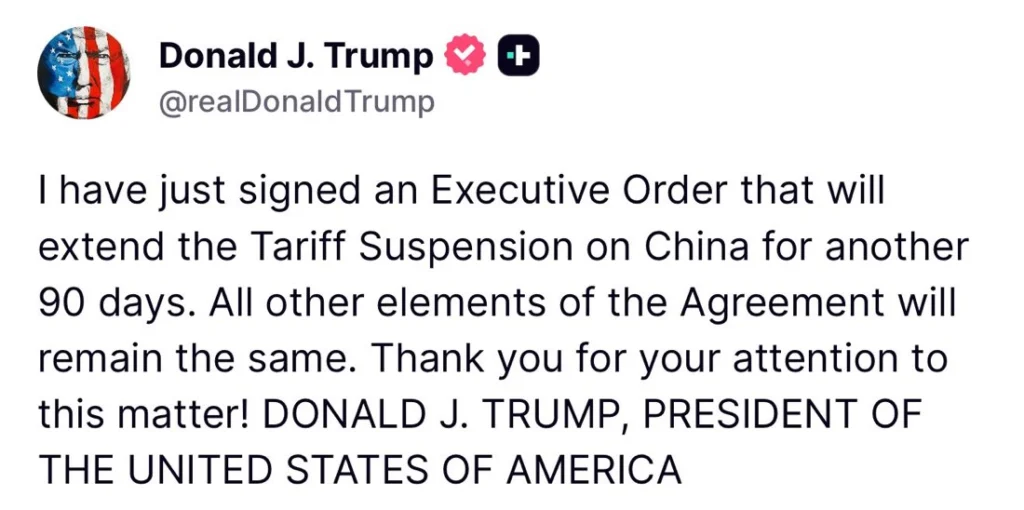 Trump ordena prorrogar aumento de aranceles a China por 90 días más 2 Trump ordena prorrogar aumento de aranceles a China por 90 días más