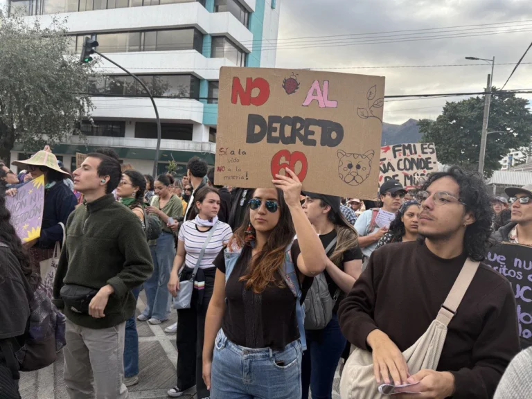 En imágenes: Movilización en Quito contra neoliberalismo de Noboa y en apoyo a Palestina 1 photo 2025 07 31 19 50 48