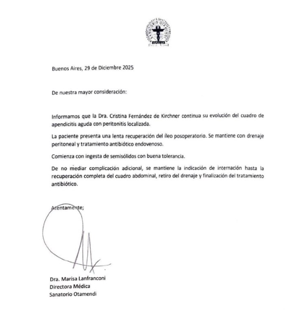Cristina Fernández permanecerá hospitalizada tras 9 días de internación 2 image 9.png