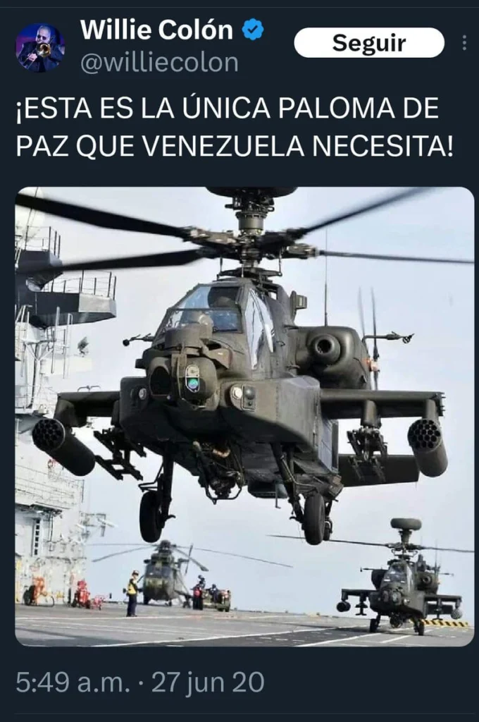 5 un tuit de willie pidiendo la intervencion en venezuela