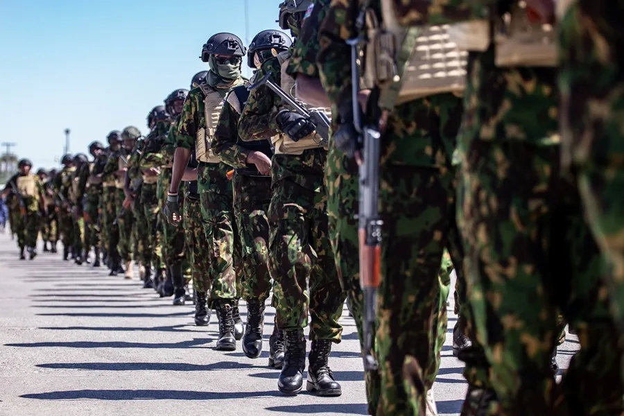 A contingent of Kenyan police officers in Haiti. The US embassy in the Haitian capital described any change in government as a "threat to regional stability." Photo: EFE/Mentor David Lorens.