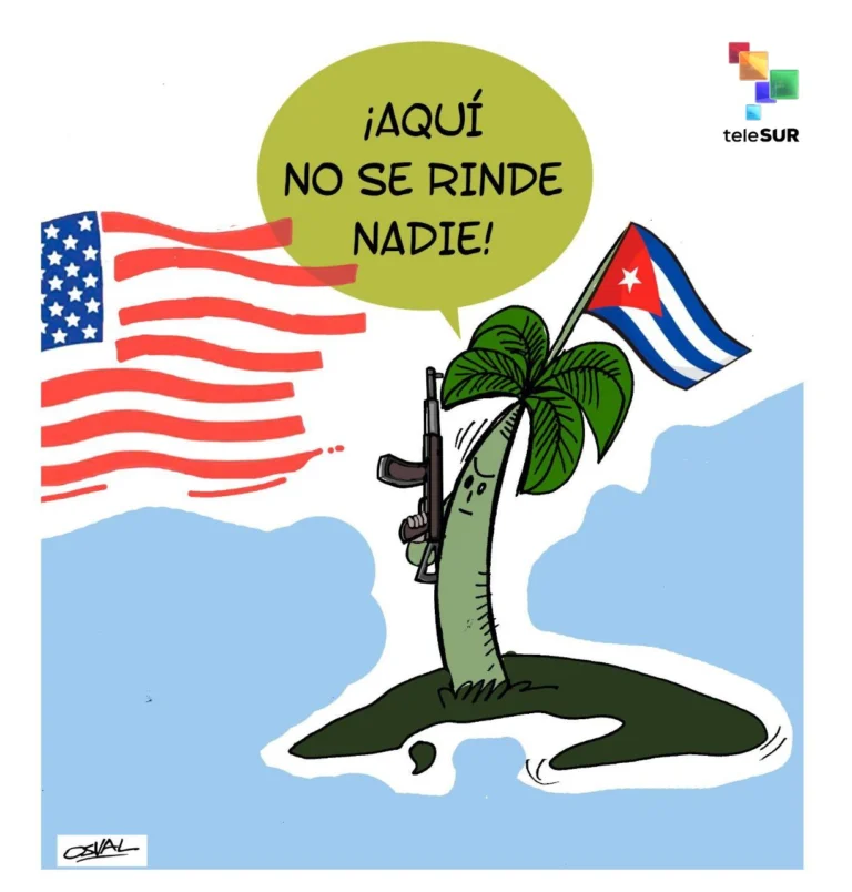 caricatura cuba bloqueo eeuu
