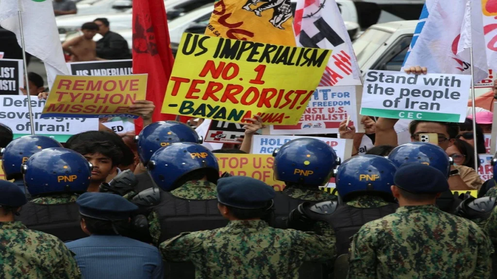 filipinas protesta agresion eeuu israel contra iran