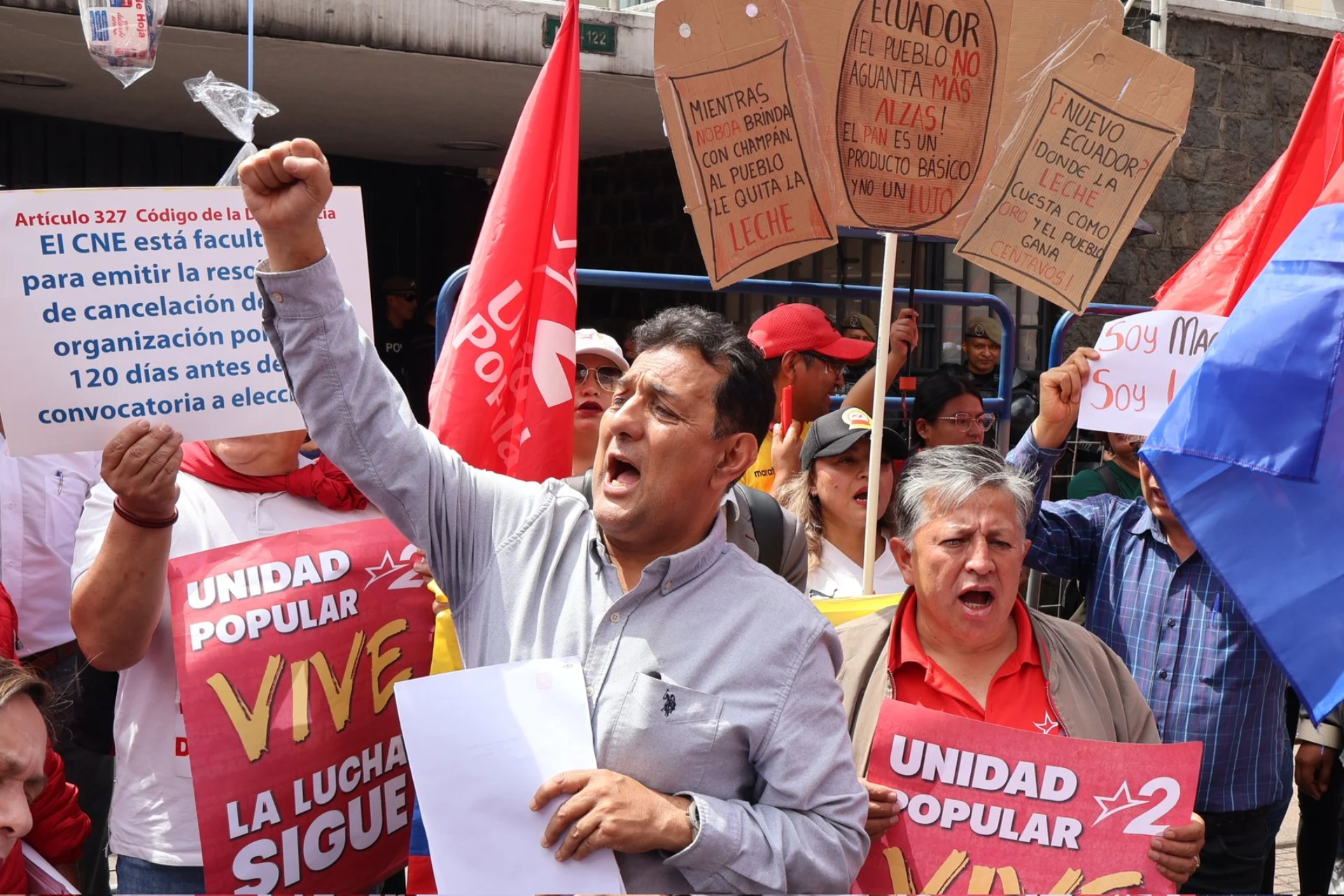 ecuador protesta partido unidad popular