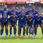 cabo verde players pose for a team photo during the caf qualifiers to the fifa world cup