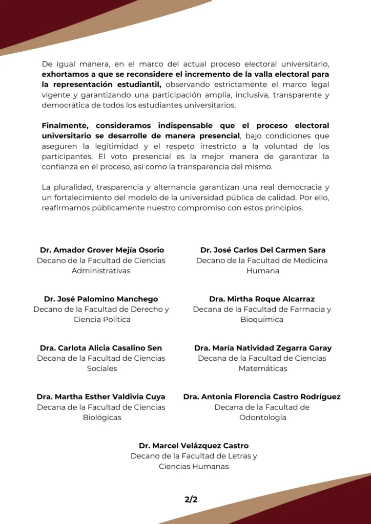 Perú: estudiantes toman la Universidad San Marcos en rechazo a la reelección de rectores 3 hip5imowuaacrbw