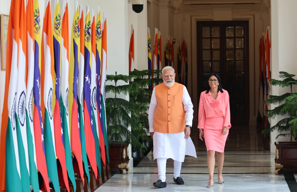 3 venezuela india encuentro delcy rodriguez narendra modi
