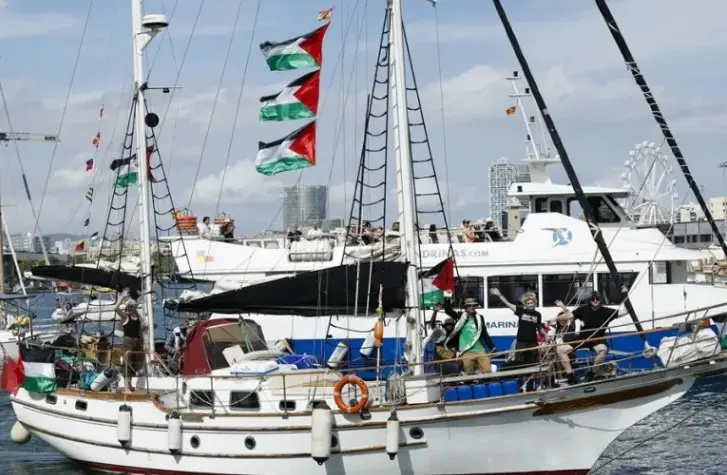 La misión tenía como objetivoe el bloqueo y llevar medicamentos y alimentos a la población civil palestina. Foto: teleSUR