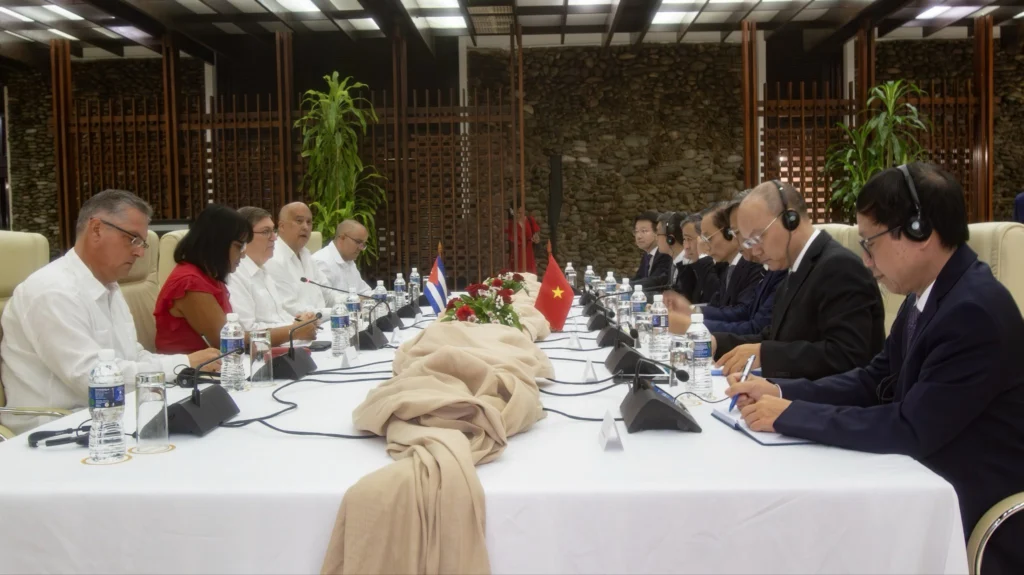 Cancilleres de Cuba y Vietnam abordan cooperación y relaciones bilaterales 2 cu vie