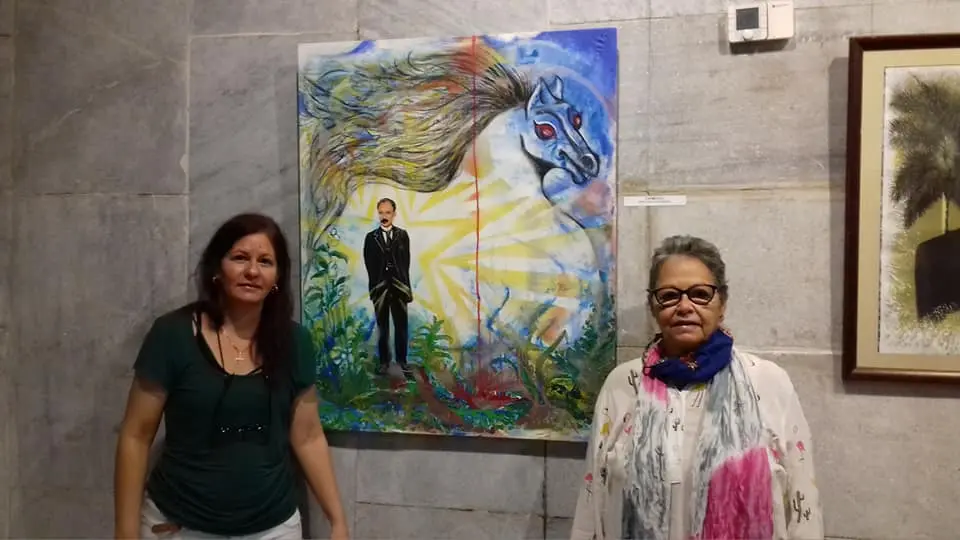 expo martiana betzi arias junto a la destacada artista visual diana balboa.jpg