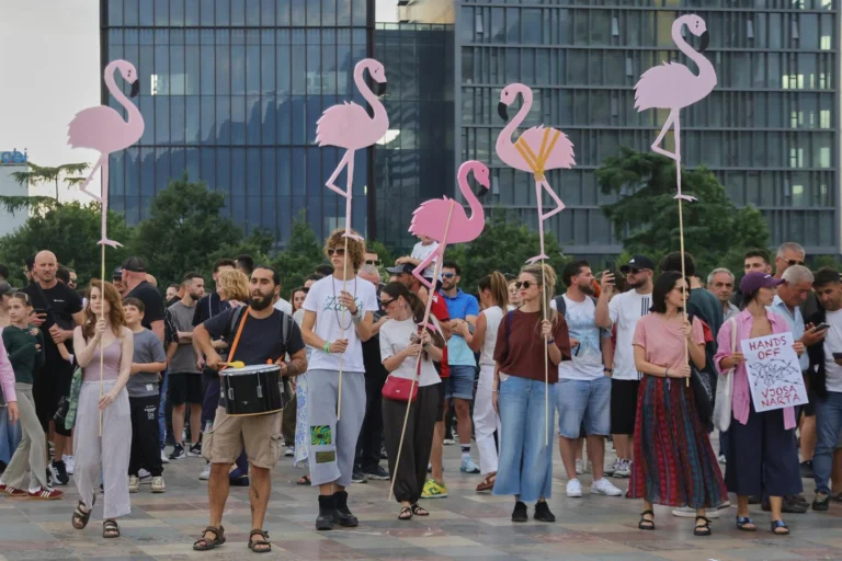 protestas en albania