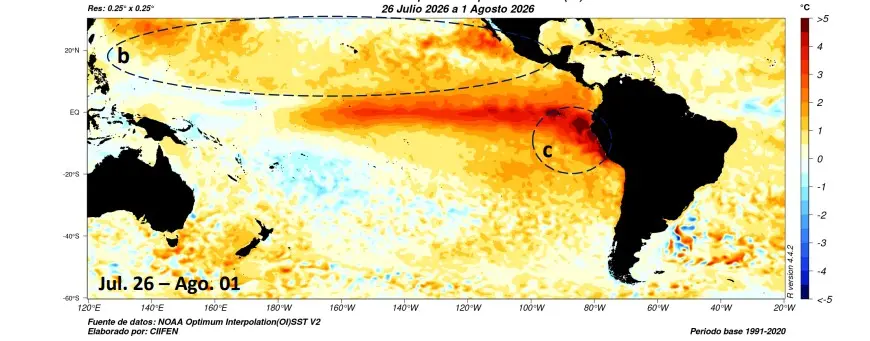 El Niño se fortalece en el Pacífico y proyectan pico de máxima intensidad a fines de 2026 2 captura de pantalla 2026 08 20 141158.jpg