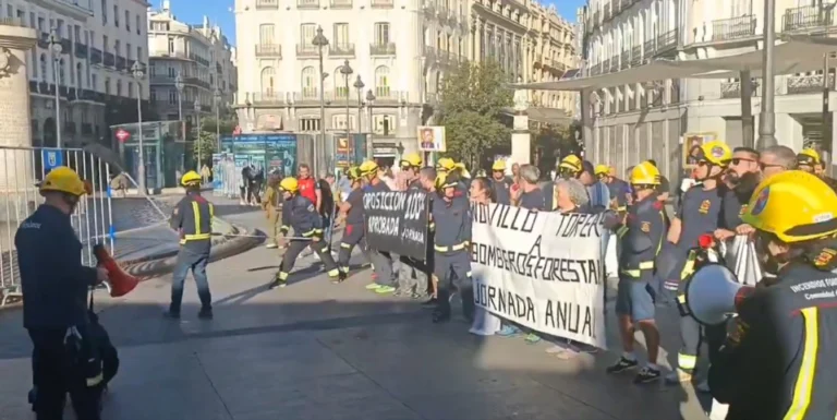 espana protesta bomberos madrid foto captura