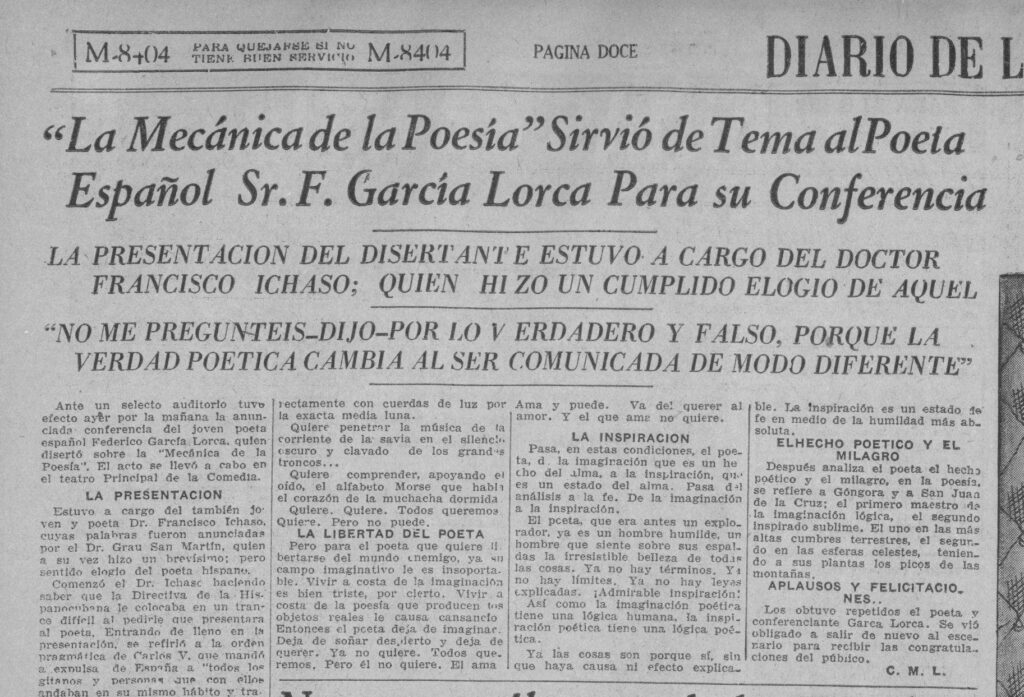 Lorca en Cuba: ‘Aquí se hizo especialmente rebelde’ 5 foto 6 santiago
