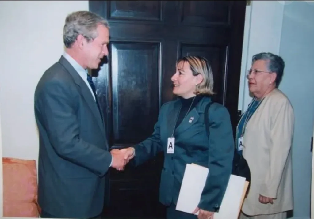 maritza lugo y expresidente george w bush