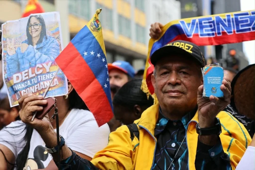 En imágenes: Venezuela se moviliza en respaldo a Delcy Rodríguez ante la ONU 3 photo 2026 09 23 14 21 43 2