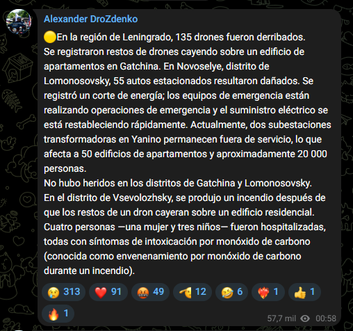 Ataque masivo con drones afecta regiones de Rusia y paraliza aeropuerto en San Petersburgo 3 captura de pantalla 2026 10 18 143028.png